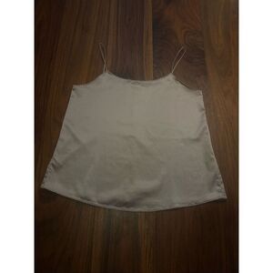 Grade & Gather Women's Dusty Rose Pink Satin Sleeveless Slip Tank Size Small